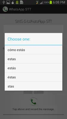 WhatsApp STT android App screenshot 1